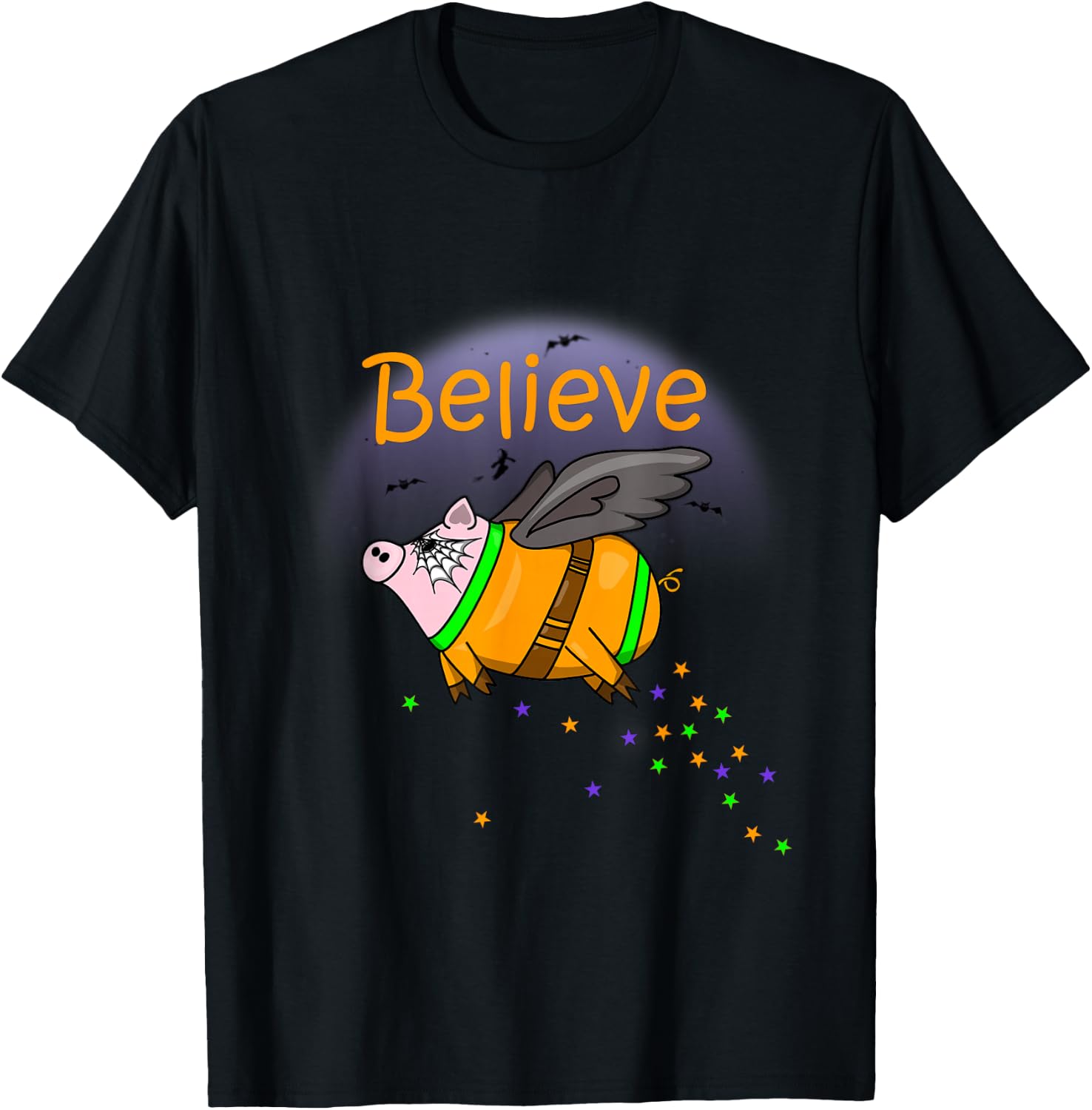 I Believe pigs can fly funny Halloween for Pig Lovers