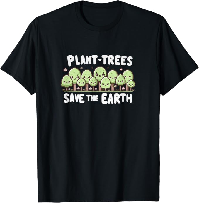 Cute Plant Trees and Save the Earth World Planet