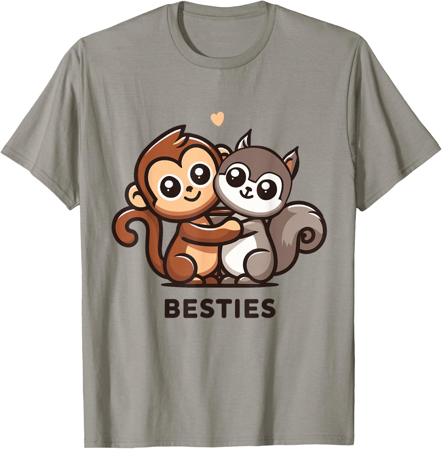 Cute Monkey and Squirrel Besties Friends Best Pal