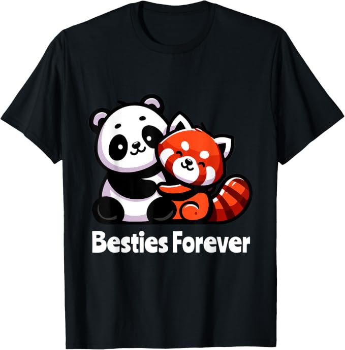 Cute Panda and Red Panda Besties Friends Best Pal