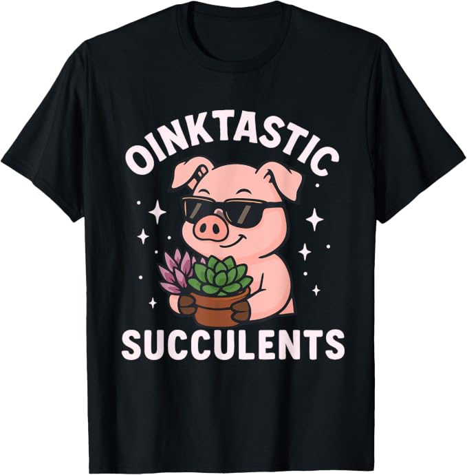 Cute Pig Succulent Cactus Lover Plants Gardening