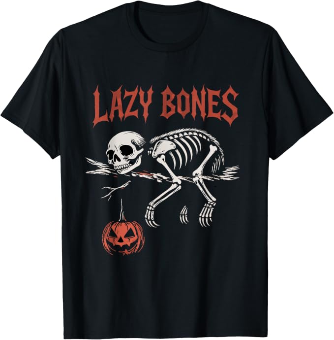 Funny Lazy Bone Sloth Skeleton Halloween