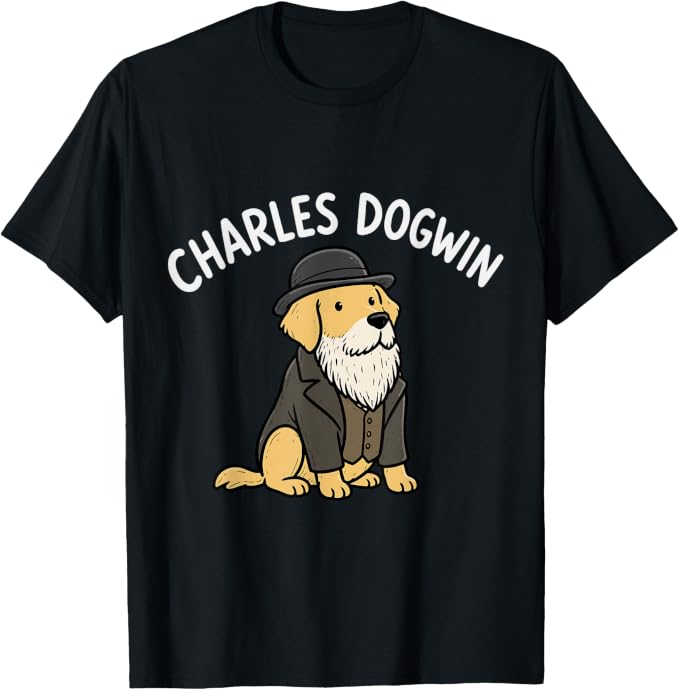 Funny Charles Dogwin Historical Scientist Pun Pet Lover